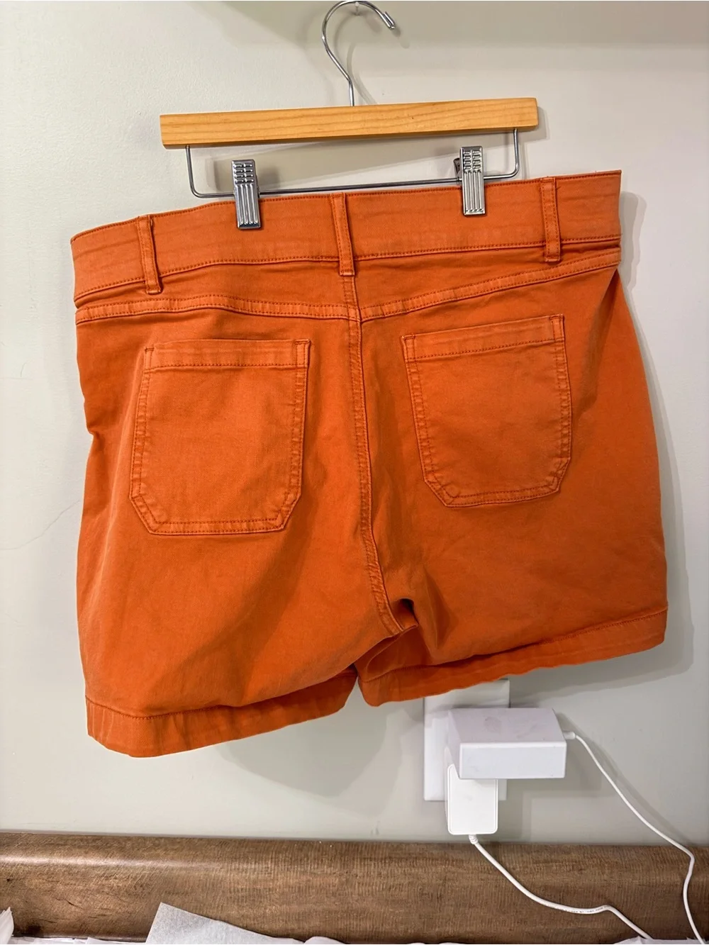 Tribal Orange Pull On Stretch Shorts Size 12 Patch Pocket Casual Summer